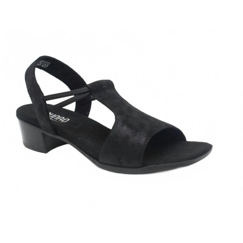Munro Women's Susan Sandal In Black Suede Women's Size 9ss